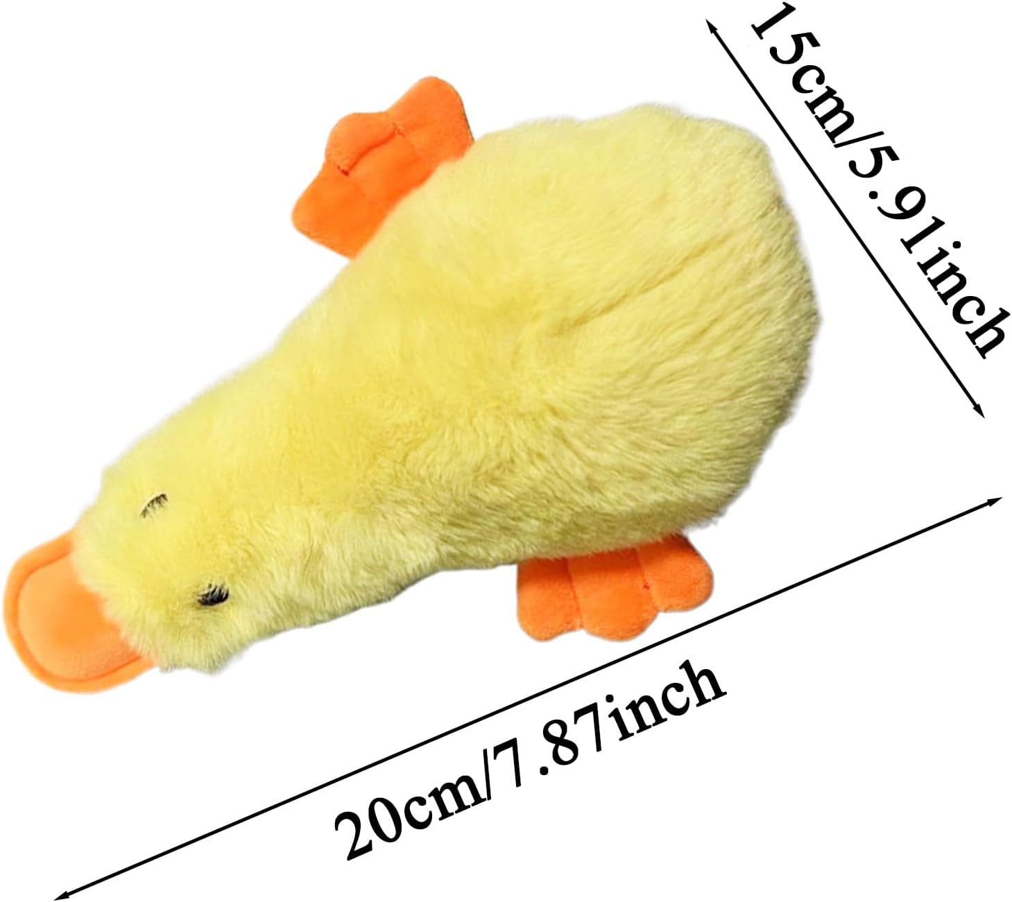 Dog Squeaky Duck - Small Pets Duck Plush Dog Chew Toys - Small Stuffed Puppy Chew Toys Wear Resistant Interactive for Friends, Families