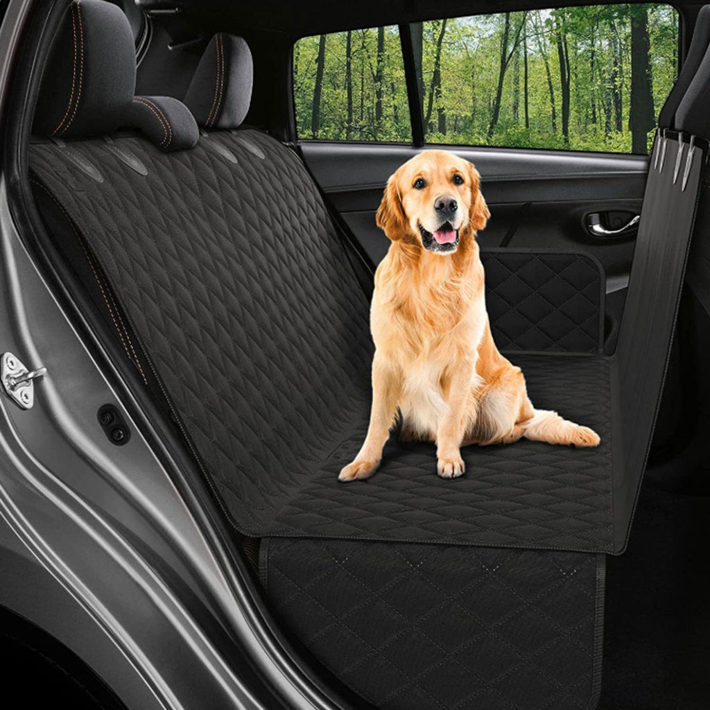 Petnice Pet Back Seat Covers, Dog Car Seat Cover Waterproof Liner Protector, Pet Hammock Scratch Proof Nonslip Protect Blanket, Easy to Clean Seat Pad for Cars Trucks Suv(Black)