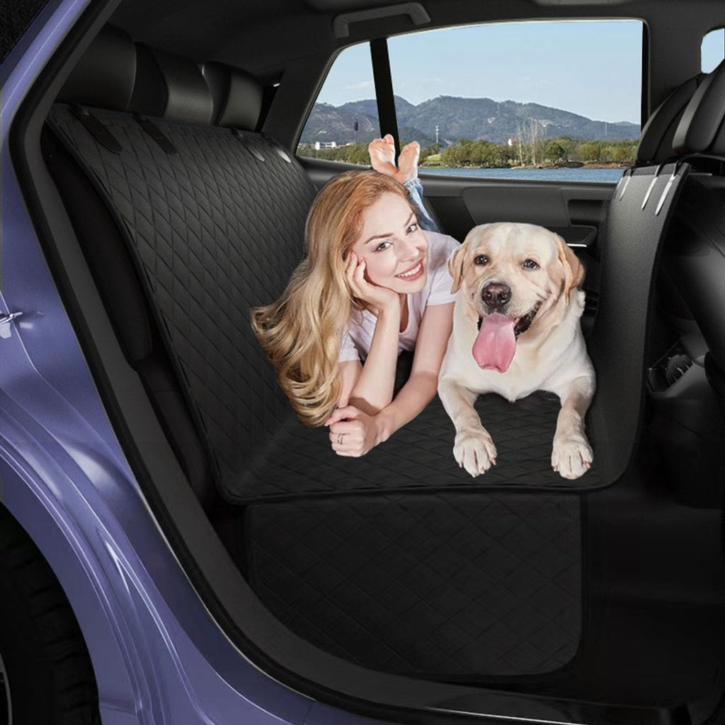 Petnice Pet Back Seat Covers, Dog Car Seat Cover Waterproof Liner Protector, Pet Hammock Scratch Proof Nonslip Protect Blanket, Easy to Clean Seat Pad for Cars Trucks Suv(Black)