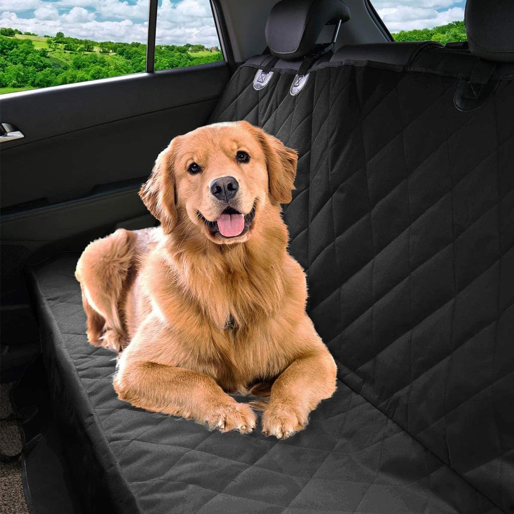 Petnice Pet Back Seat Covers, Dog Car Seat Cover Waterproof Liner Protector, Pet Hammock Scratch Proof Nonslip Protect Blanket, Easy to Clean Seat Pad for Cars Trucks Suv(Black)